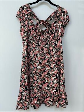 The General Good Rebyl Knit Floral Criss Cross Back Dress